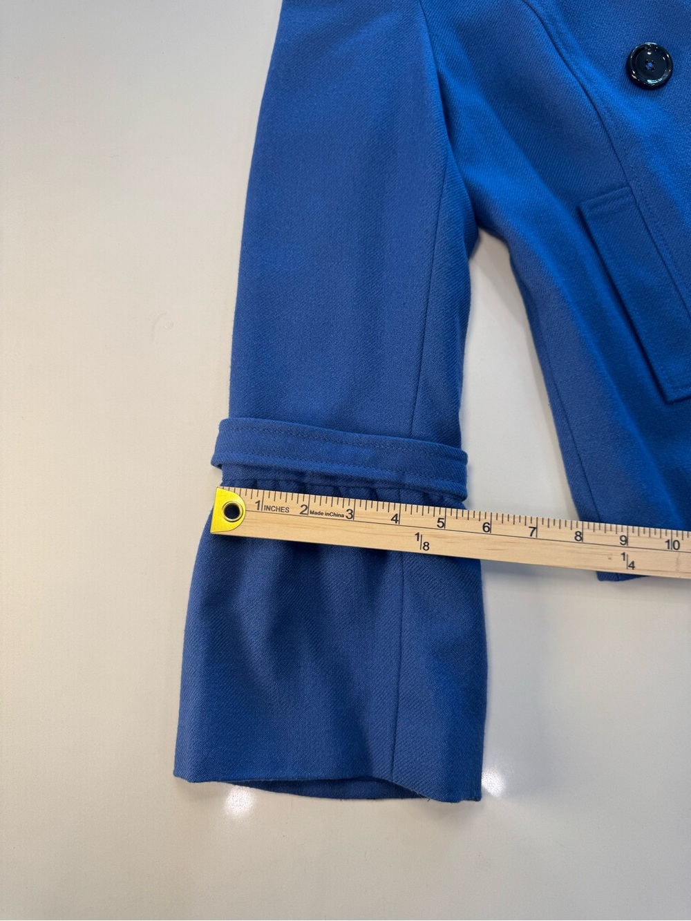 Relativity Blue Double-Breasted Peacoat Jacket - Picture 8 of 10